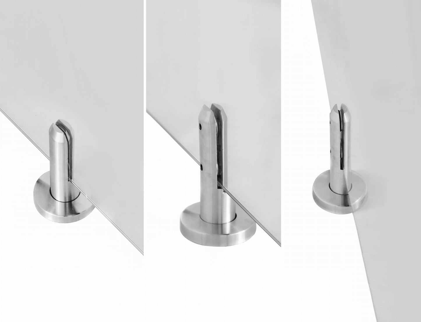 Bodenhalter-Spigot 49/182, Glas 12-17,52 AISI 304 satiniert