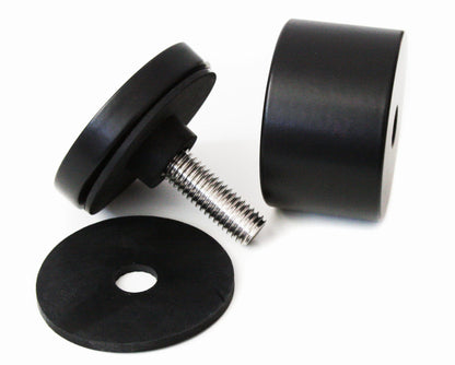 Glas Adapter ø50/30 mm M10, AISI 304, RAL 9005 matt