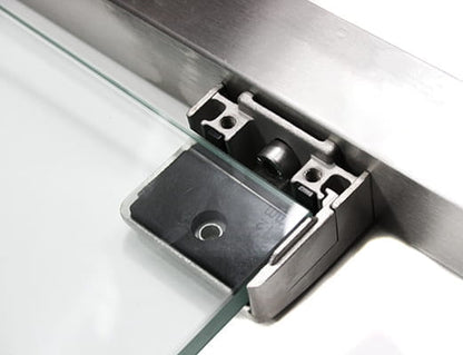 Glas Klemme 52x52 mm für Flach, AISI 316, SATIN