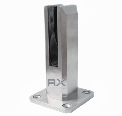 SPIGOT 50x50 mm H=182 mm Glas 12–17,52 mm AISI 304 satiniert