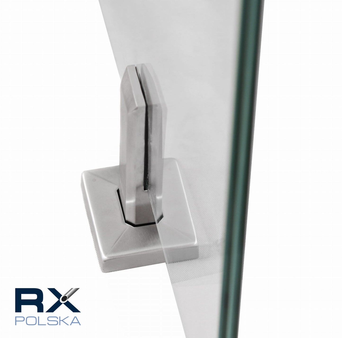 SPIGOT 50x50 mm H=182 mm Glas 12–17,52 mm AISI 304 satiniert