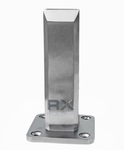 SPIGOT 50x50 mm H=182 mm Glas 12–17,52 mm AISI 304 satiniert