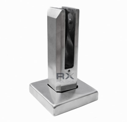 SPIGOT 50x50 mm H=182 mm Glas 12–17,52 mm AISI 304 satiniert