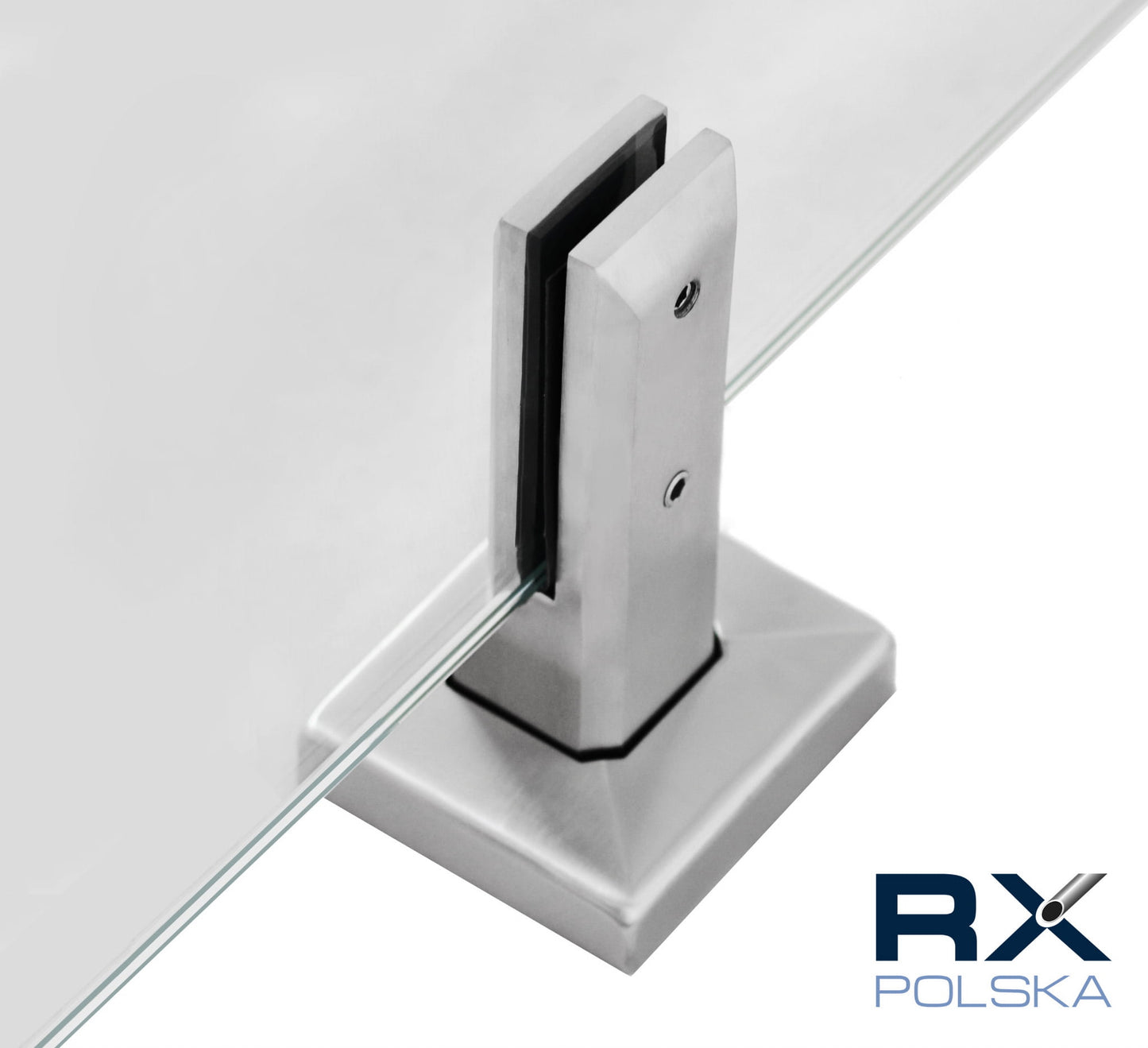 SPIGOT 50x50 mm H=182 mm Glas 12–17,52 mm AISI 304 satiniert
