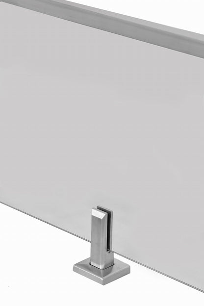 SPIGOT 50x50 mm H=182 mm Glas 12–17,52 mm AISI 304 satiniert