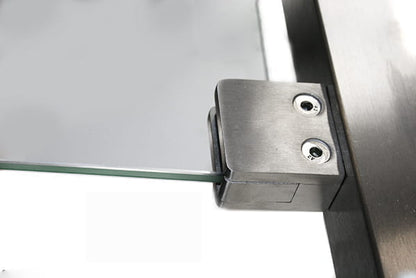 Glas Klemme 45x45 mm für Flach, AISI 304, SATIN