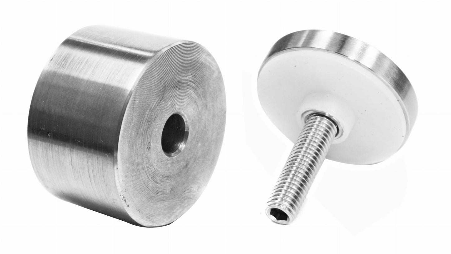 Glas-Adapter 50/30 mm, Bohrung 10,5 mm, AISI 304, SATIN