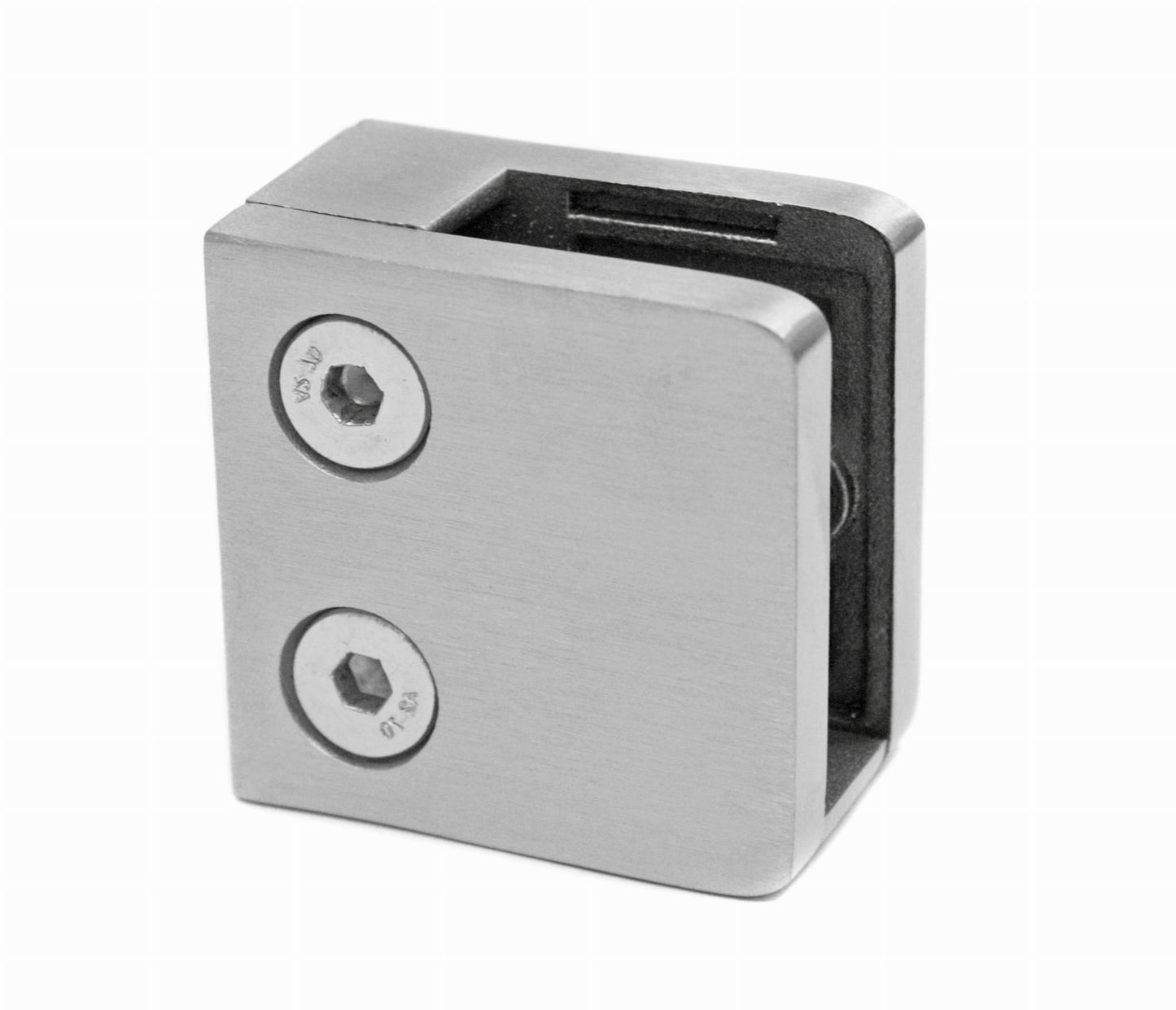 Glas Klemme 45x45 mm für Flach, AISI 304, SATIN