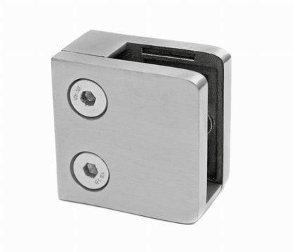 Glas Klemme 45x45 mm für Flach, AISI 304, SATIN