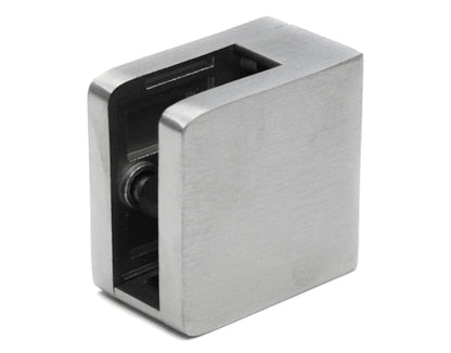 Glas Klemme 45x45 mm für Flach, AISI 304, SATIN