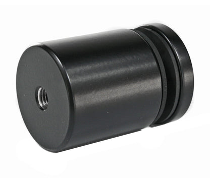 Glashalter Ø 50 mm, Abstand 50 mm, mit Gewinde, Edelstahl AISI 304, RAL 9005 matt