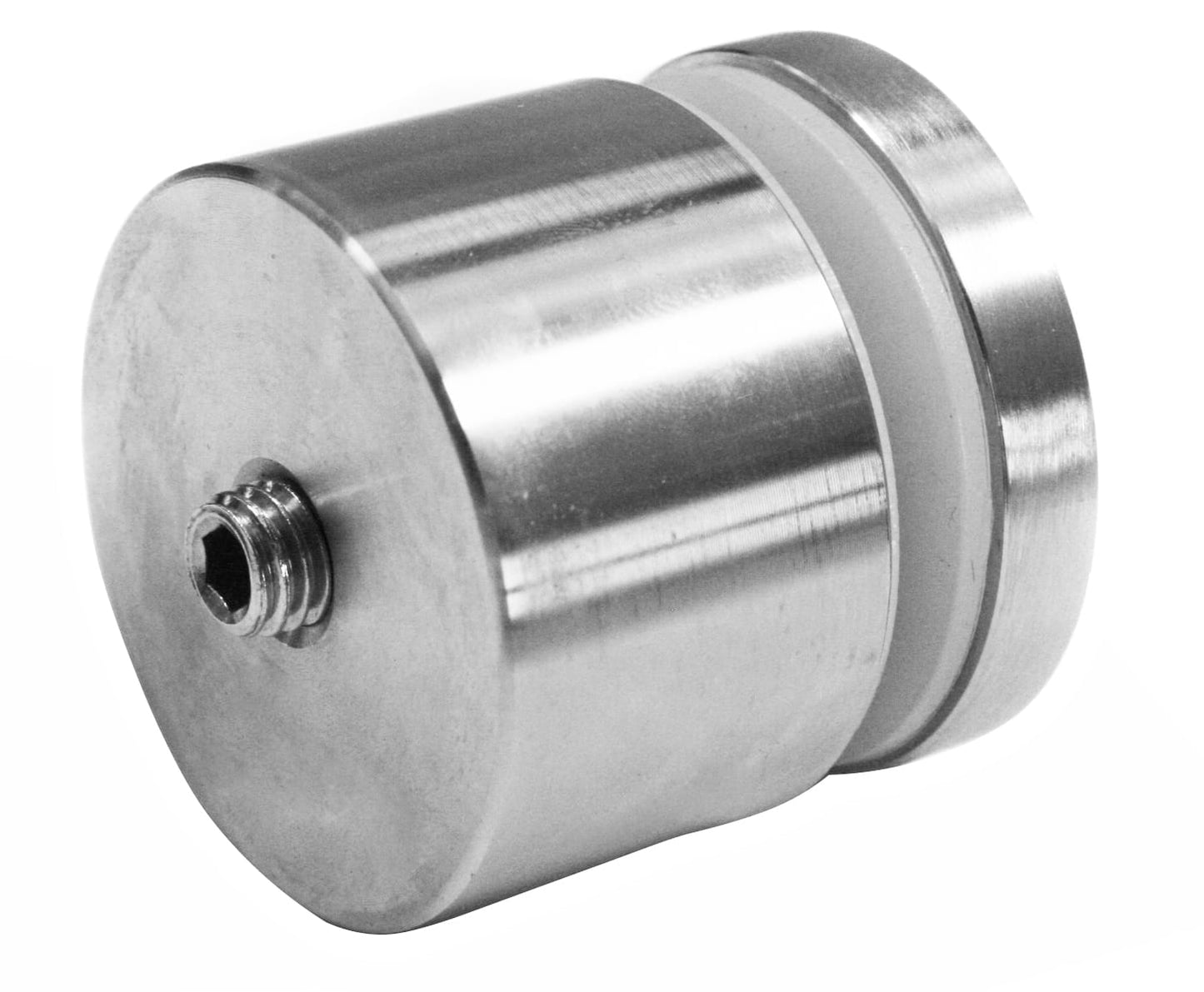 Glas‑Adapter 50/30 mm Gewinde M10, Edelstahl AISI 304, SATIN
