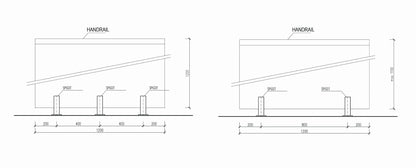 Bodenhalter-Spigot 49/182, Glas 12-17,52 AISI 304 satiniert