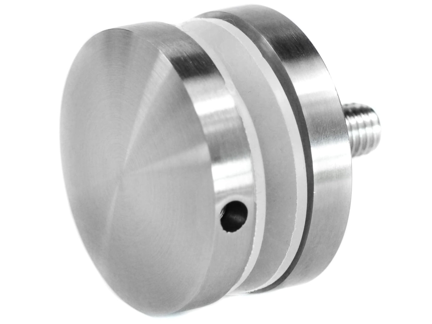 Glas-Adapter Ø 50 mm, Gewinde M12, AISI 304, SATIN