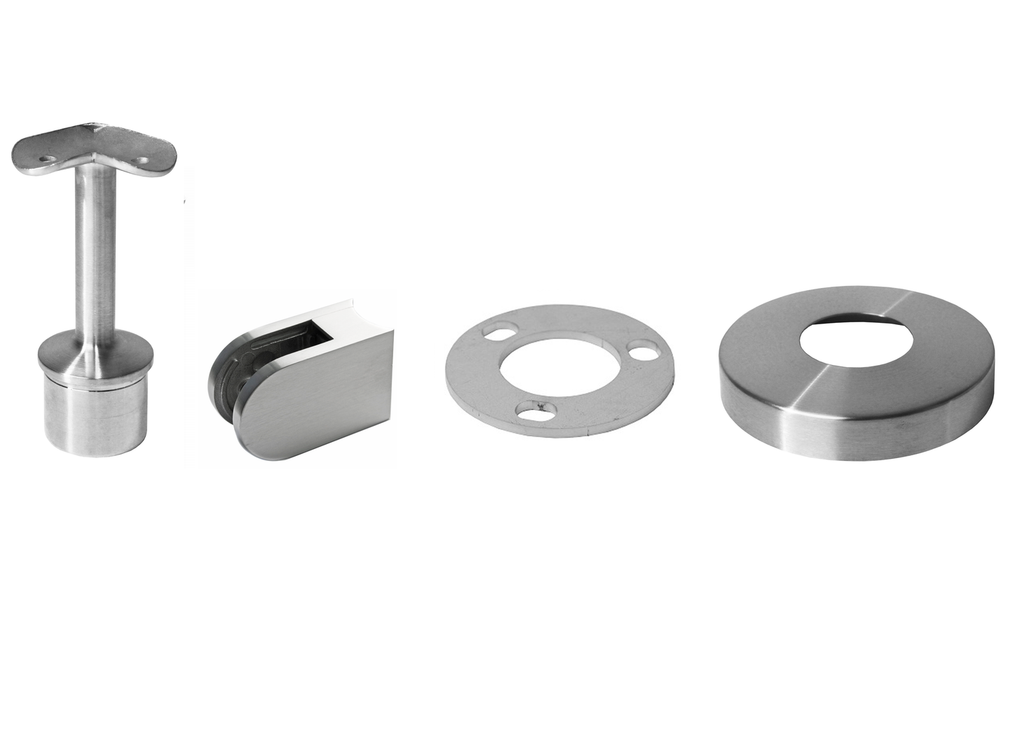 Pfosten Ø 42,4 mm 1060 mm Ecke AISI 304 satiniert