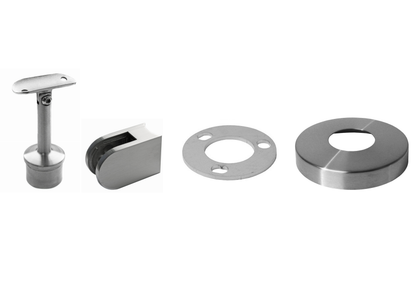 Pfosten Ø 42,4 mm 1060 mm rechts AISI 304 satiniert